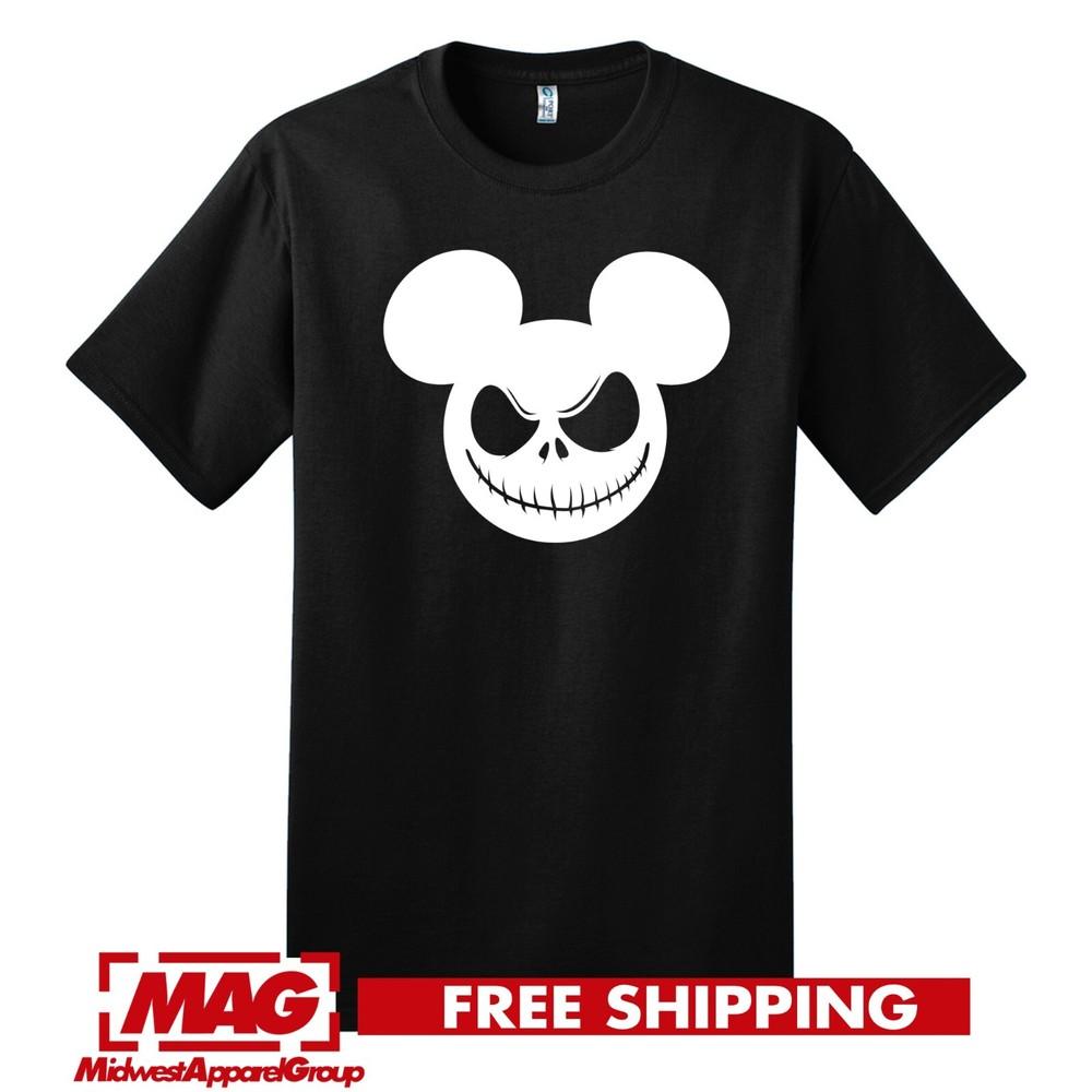 

NIGHTMARE MICKEY T-SHIRT Parody Shirt Jack Skellington Before Xmas Burton Mouse Unisex T-Shirt XXXXL