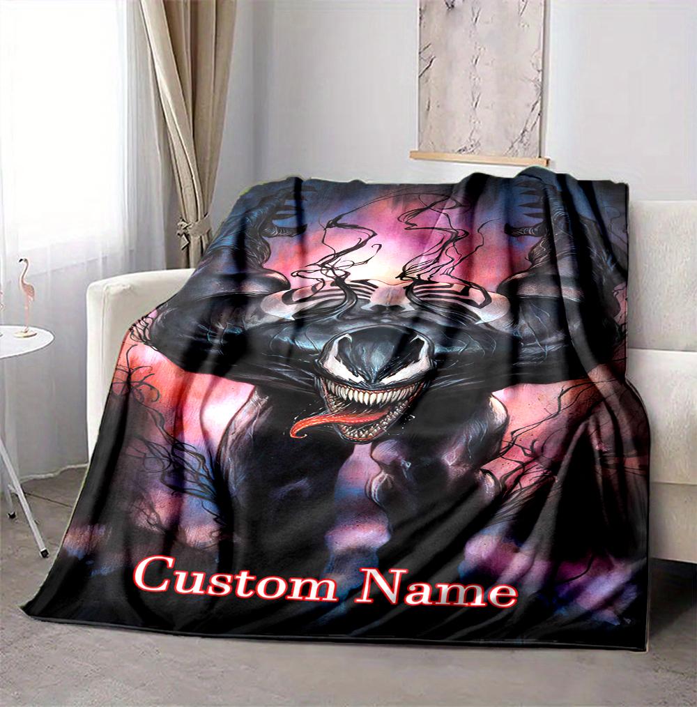 Custom Name Carnage Flannel Blanket Throw Blanket Soft Warm Sofa Bed Decor Unique Gift