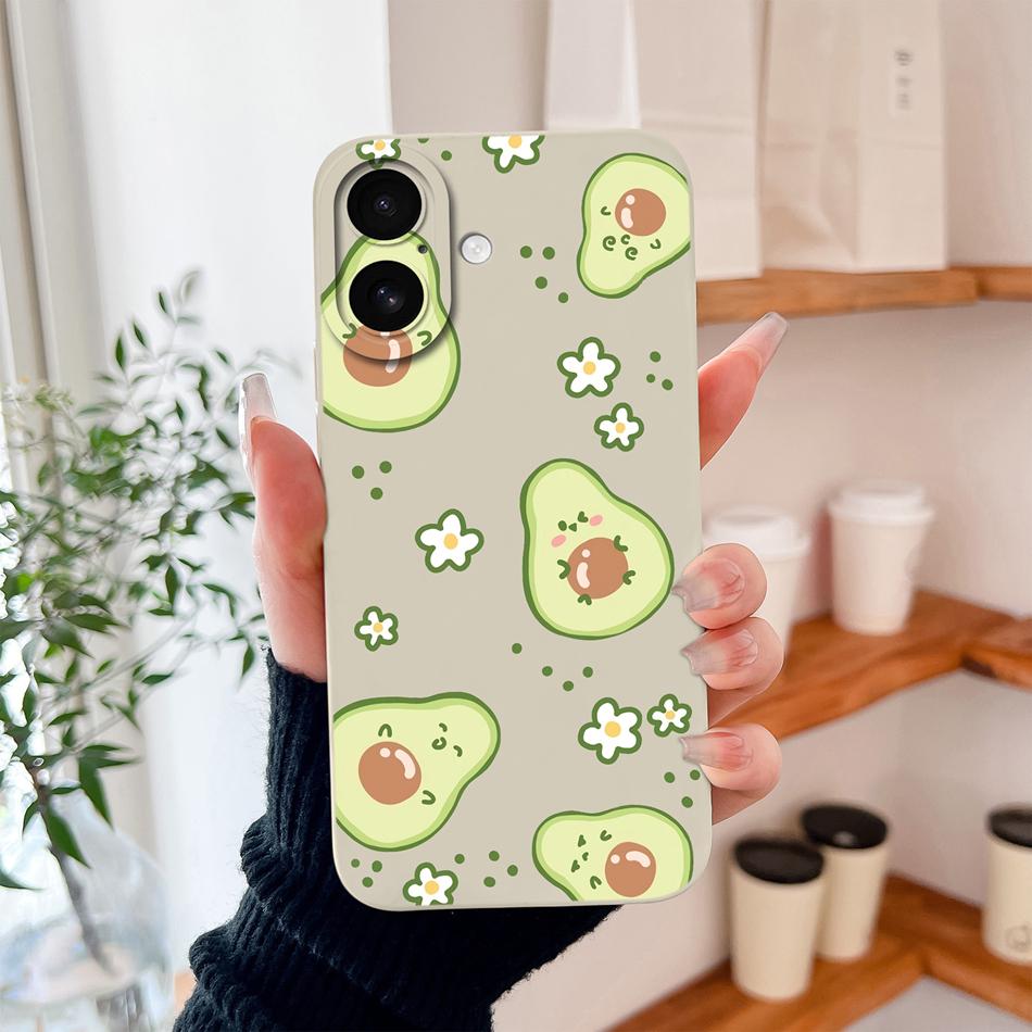 For iPhone 17 Pro Max / iPhone Air Phone Case Lovely Cartoon Liquid Silicone Full Coverage Anti Drop Bumper For iPhone17 Fundas