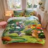 Tom Jerry Garden Fun Print 3Pcs Bedding Setduvet Cover With 2 Bedropillowcase Home Birthday Gift