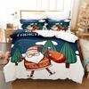 Cartoon Christmas Santa Claus Send Gifts Duvet Cover Digital Printing Christmas Tree Fashion Duvet Cover For Children Boys Girls
