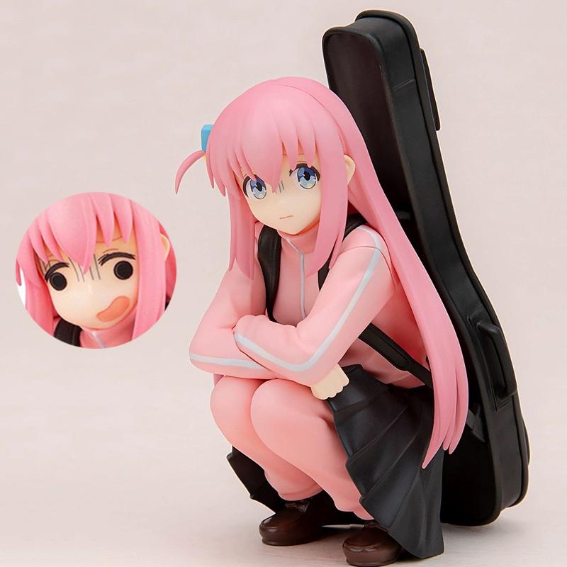 Bocchi the Rock! Hitori Gotoh Action Figure In Stock Interchangeable Face PVC Model Ornament Collectible