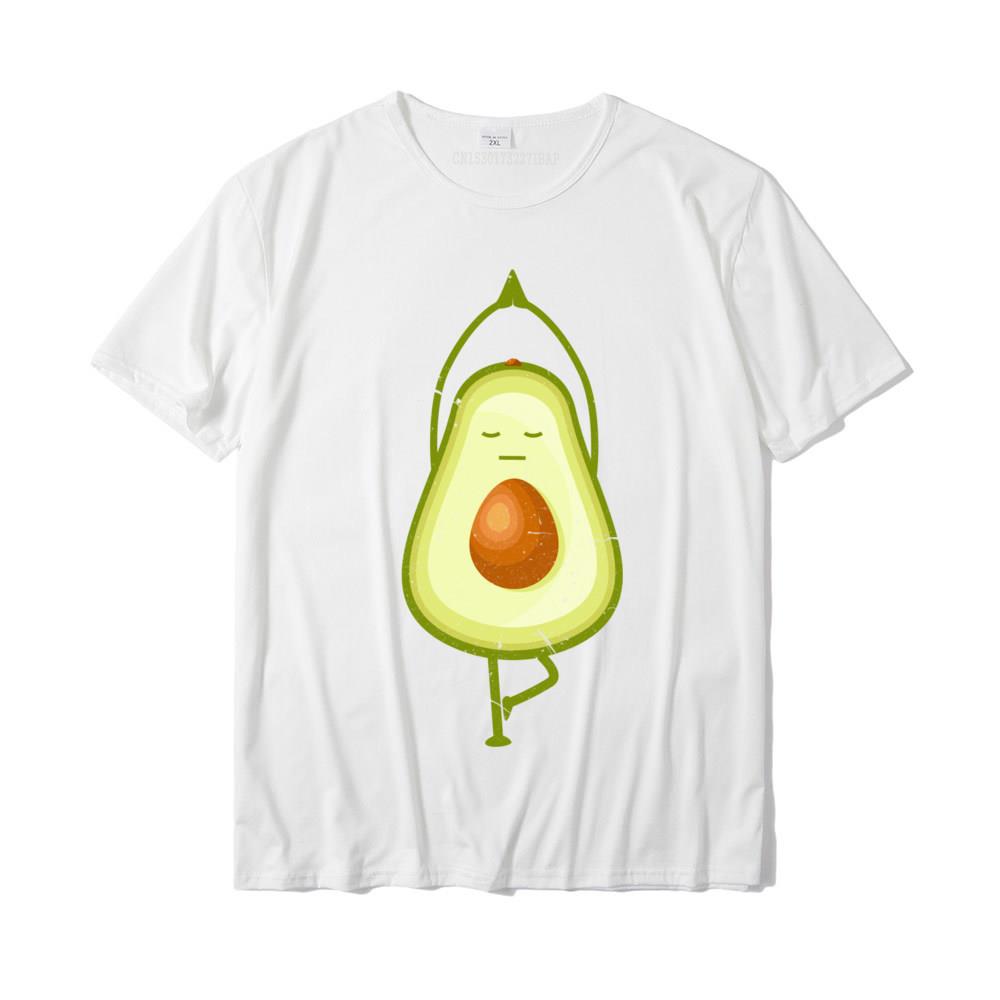 Avocado Yoga Funny Namaste Meditation Vegan Tees Fashion Unisex Tees Slim Fit T Shirts Cotton Casual