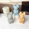 Sturdy Food Grade Silicone Candle Making Mould With Christmas Tree and Reindeer Designs
