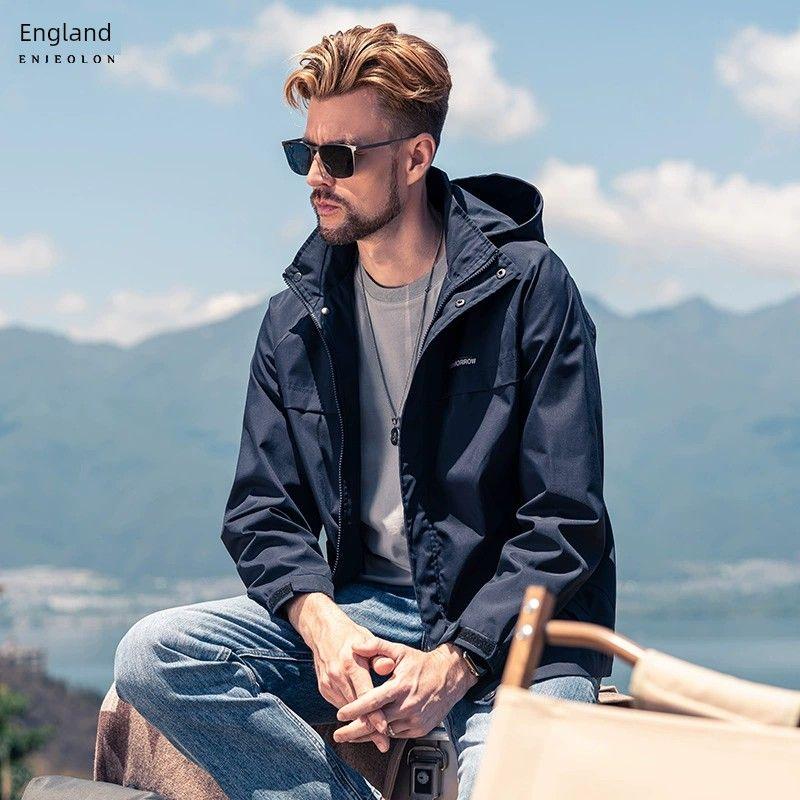 Injall Windproof Waterproof Hooded Outdoor Shell Jacket