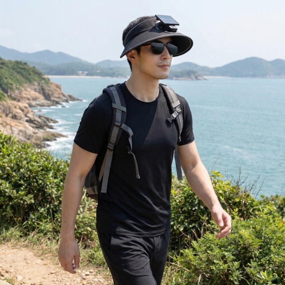 Breathable Sunscreen Fan Hat Sun Protection Cooling Fan Hat Summer Cap Fishing Hat  Beach Use