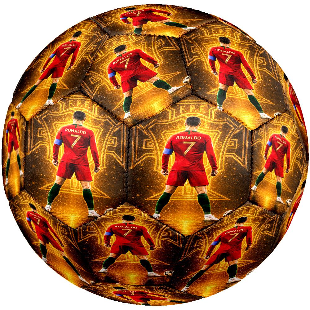 Ronaldos Goldener Moment Größe 5 Fußball Maschinengenäht Indoor/Outdoor Universeller Fußball Einzigartiges Geschenk für Fußballliebhaber