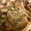 Seasonal Decorative Hanging Pieces Heart Shape Christmas Ornament, Sunflower/Lavender/Wildflower Garden Acrylic Decoration, Gift for Celebration Xmas