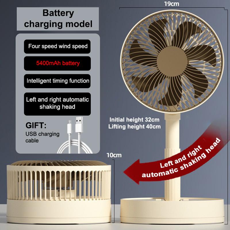 Portable Mini Desktop Usb Folding Fan With 4 Speed And Timing Functions Suitable For Dormitory Office Use Student Gift