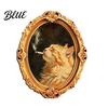 Kitchen Fridge Magnet 1/6Pcs Halloween Oval Frame Magnet Wooden Vintage Magnetic Decorations Refrigerator Decoration Accessories Party Favors