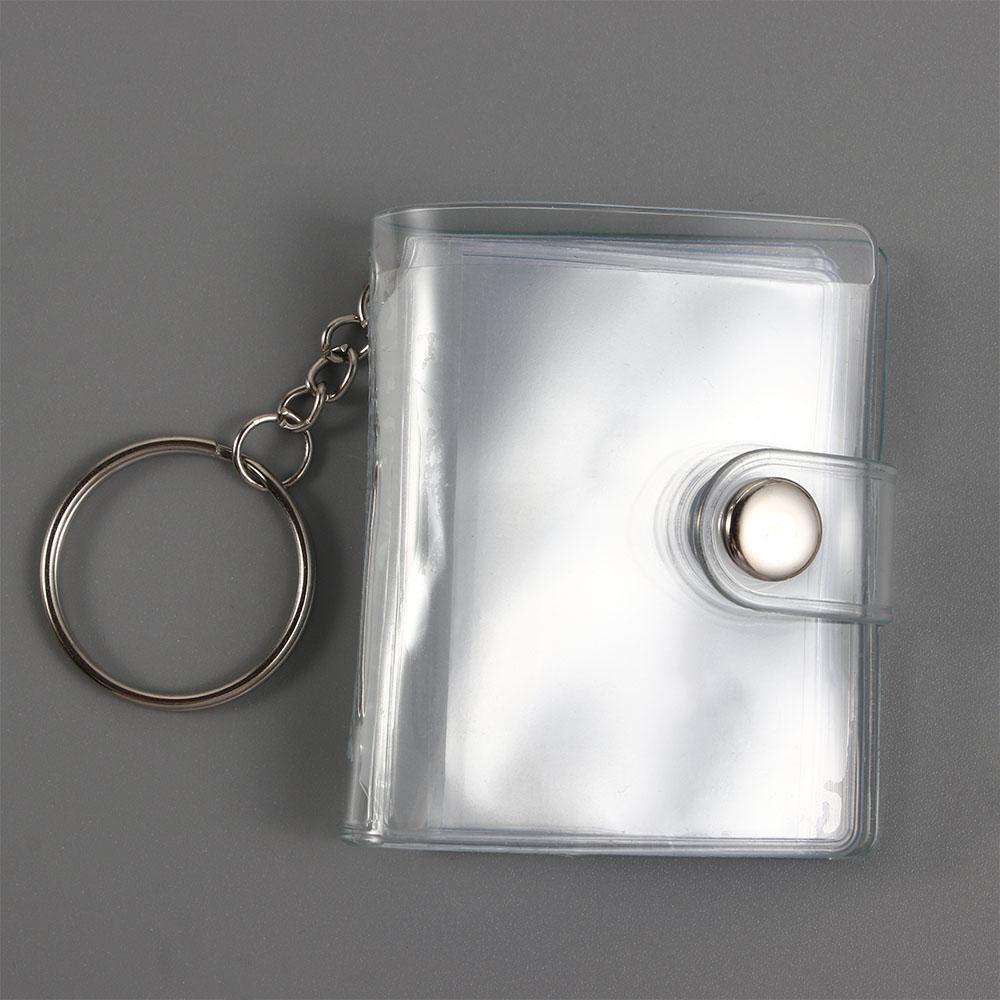 Inch Card Stock 16 Pockets Binders Albums Photo Card Holder Photos Holder Keychain Mini Photo Album