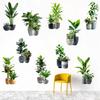 Large Size Plant Bonsai Wall Stickers Green Wall Mural Creative Palm Plant Wall Decals  Bedroom
