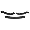 3Sections Front Bumper Splitter Lip UV Resistant Replacement for MK6 GTD 2009‑2013 Glossy Black