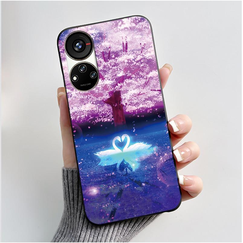 Hülle für ZTE Blade V40S / Axon 40 SE / V70 Pro Hülle Ästhetisch Niedliche Katze Astronaut Weiche Schwarze Matte Schutzhülle Rückseite