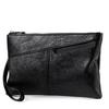 Wrist Bag for Men Large Capacity Soft Leather Clutch Bag 29x2x19cm Black Stylish Envelope Design