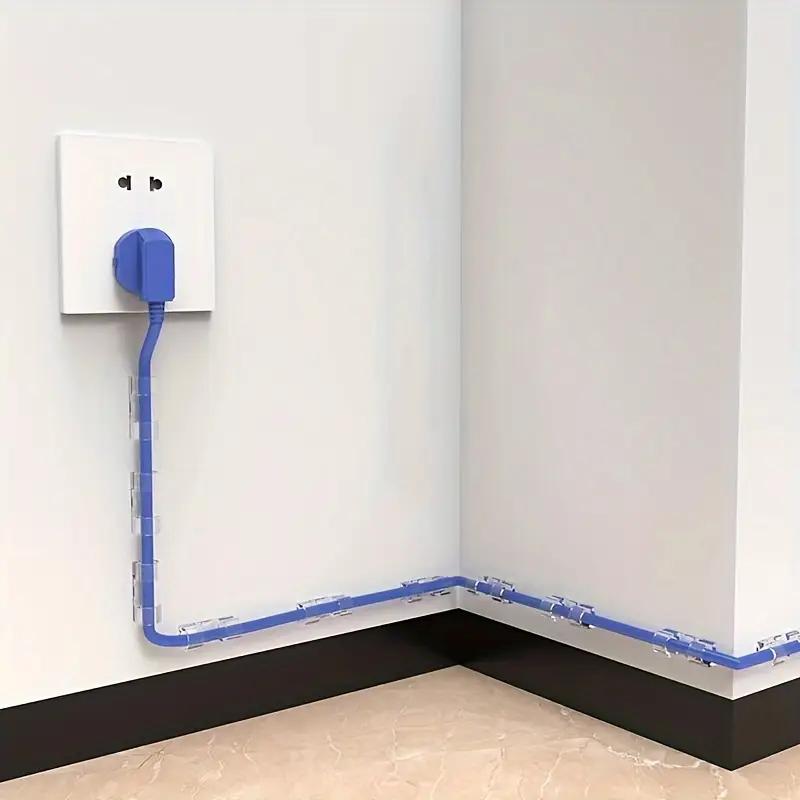 20-200pc Self Adhesive Cable Management Clip Clear Plastic Cable Clips for Cable Management TV PC USB Wire Cable Clips Organizer