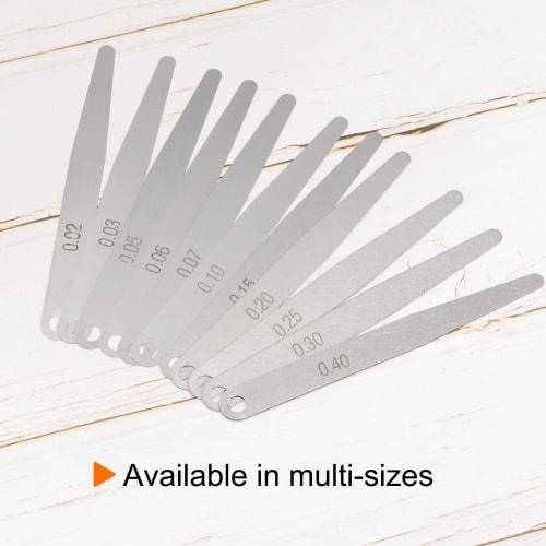 uxcell Gap Gauges, 0.3 mm Thickness Gauges, 65MN Steel, Metric Distance Measuring Tool, Single Blade, 10 Pieces