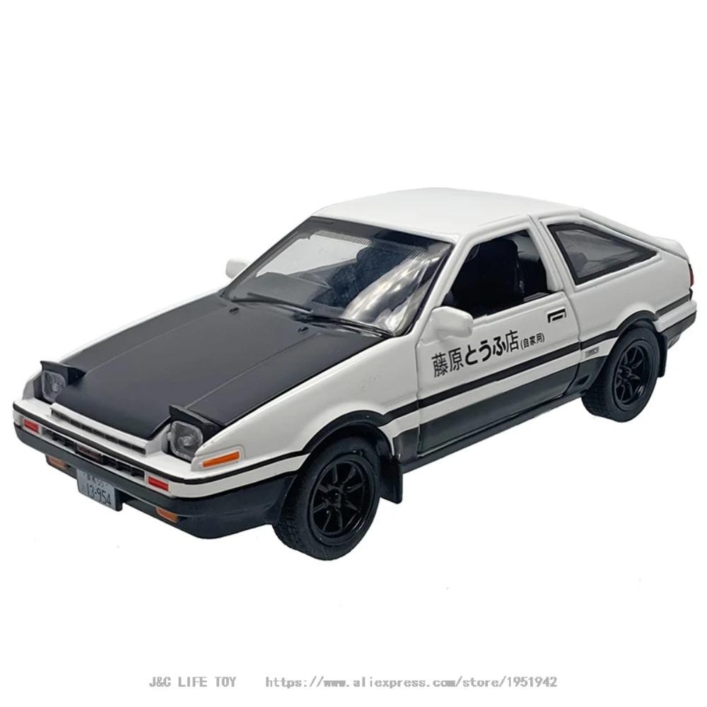 

1/32 INITIAL D AE86 Alloy Car Model Diecast Toy Vehicles 4 Doors Opened Car Model Miniature Model With Light Toys For Children