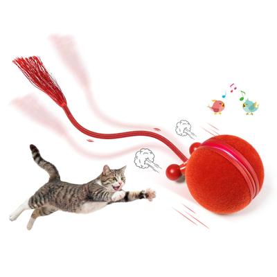 Cheerble Cat Ball Automatic Cat Moving Cat Toy with 3 Sound Easy Removable Natural Cover [Entry Model] Toy, Tail, Modes, Effects, Cleaning,