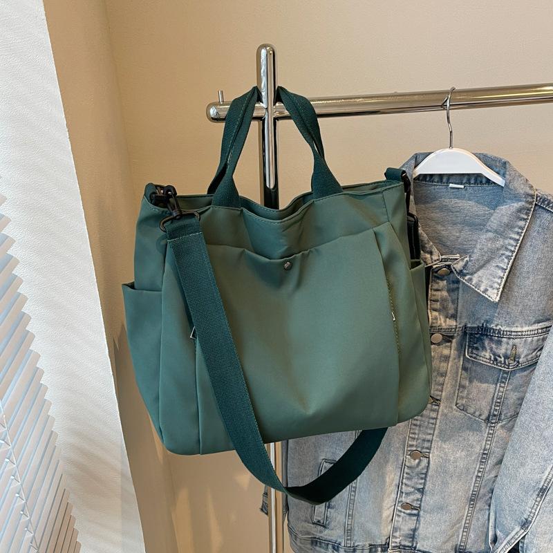 

Простая холщовая сумка для поездок на работу Повседневная женская сумка-тоут Портативная многофункциональная женская тканевая сумка Модная тканевая сумка Большая вместимость зелёный