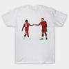 Herren Schwarzes T-Shirt mit Aufdruck Mohamed Salah &Amp; Virgil Van Dijk No-Cut Transferpapier Druck Baumwoll T-Shirt