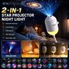 Luz de Noite e Projetor de Estrelas 2 em 1 Projetor Portátil de Céu Estrelado USB Luz de Noite com Slides HD Lâmpada de Galáxia Oceânica Ajustável 360°
