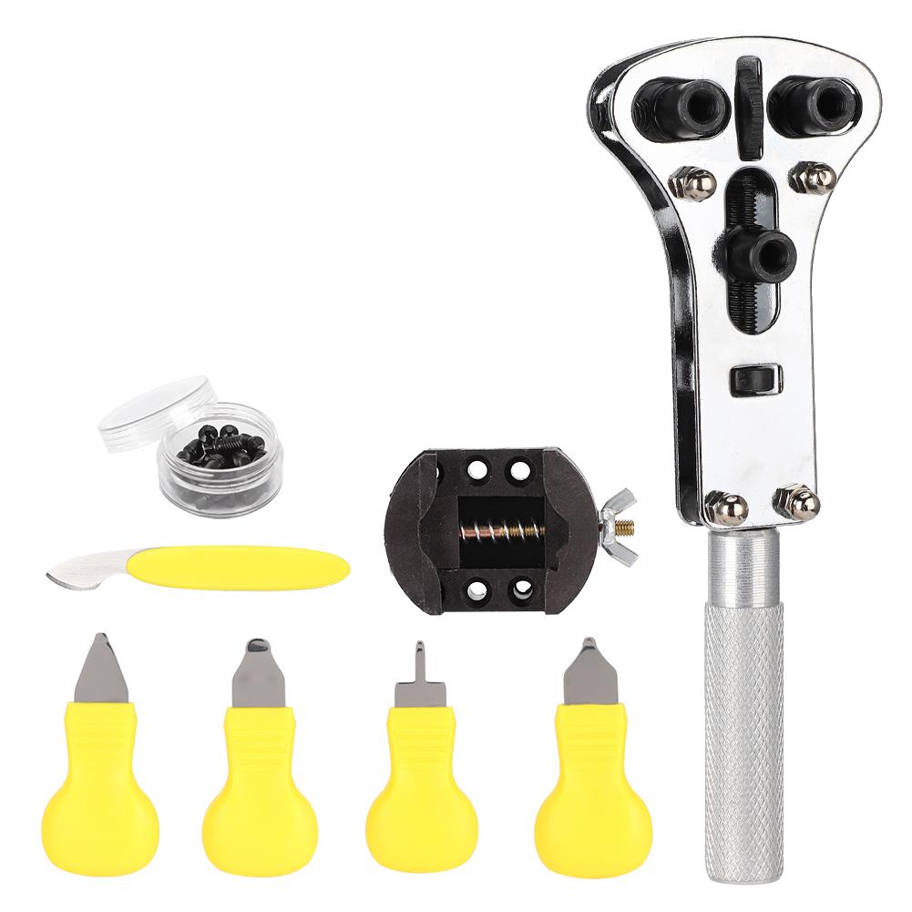 

8pcs Watch Pry Watch Case Holder 3 Jaw Watch Case Opener Watch Repairing Kit