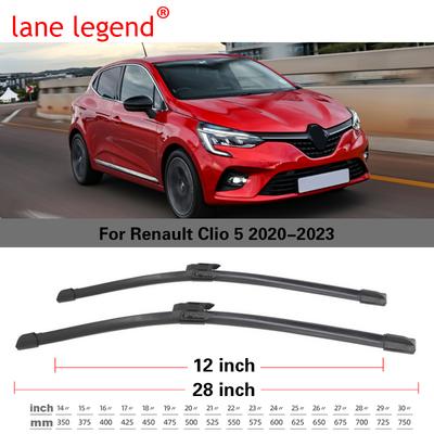 For Renault Clio Lutecia 5 V BF 2020 2021 2022 2023 Car Front Wiper Blades Window Windshield Windscreen Brushes Cutter Cleaning