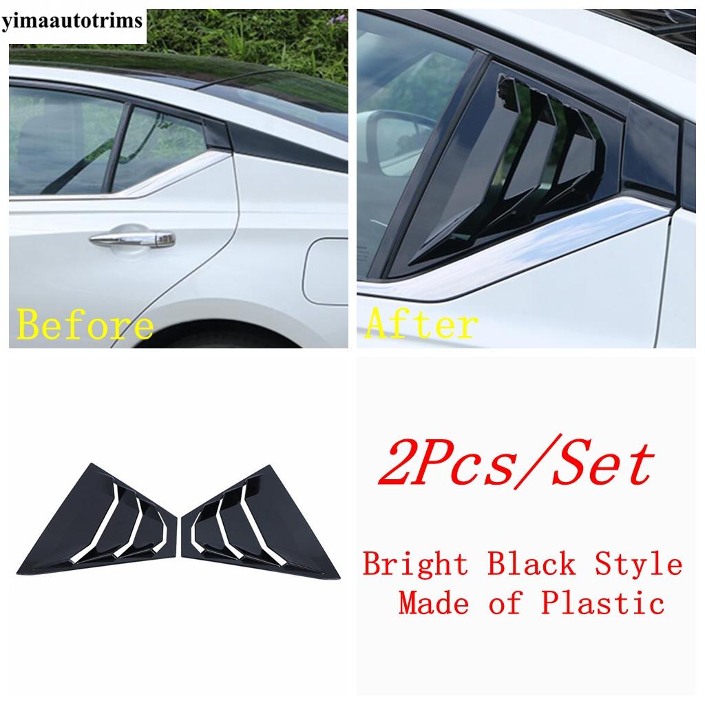 2PCS Car Rear Window Shutter Triangle Deflector Decoration Cover Trim Exterior Accessories For Nissan Altima / Teana - 2025