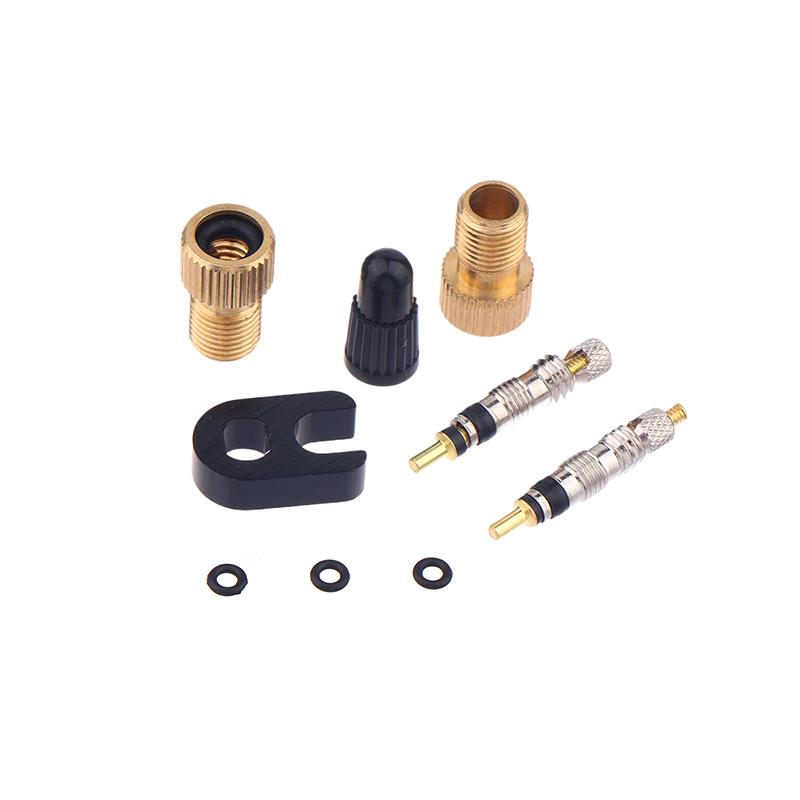 1Set Brass Presta Valve Core Set 2/6/12Pcs Mountain Bike Road Bike Tube Replacement Presta Valve Core French Air Pump Tool