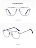 Fashionable High-End Men's Full-Rim Lightweight Metal Glasses with Prescription Lenses for Myopia