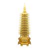 Painted Copper and Brass Wenchang Pagoda Ornament, Nine and Thirteen Stories