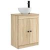 Bathroom Vanity with Washbasin Sonoma Oak 54 X 35 X 83 Cm