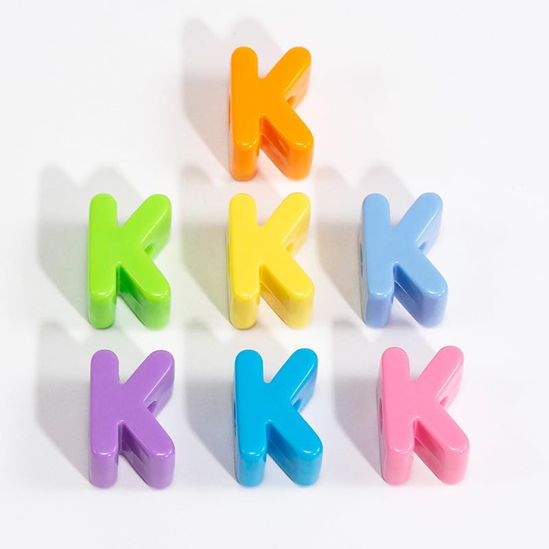 10PCS Colorful 26 Letter Beads 20mm Loose Beads Big Hole DIY Jewelry Making Kit Bracelet keychain for Educators to Learn Letters