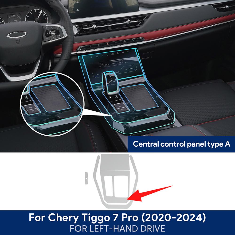 Защитная пленка из ТПУ для интерьера автомобиля, защита от царапин для Chery Tiggo 7 Pro -25, прозрачные защитные наклейки, устойчивые к разрывам, аксессуары For 7 Pro Shifter B