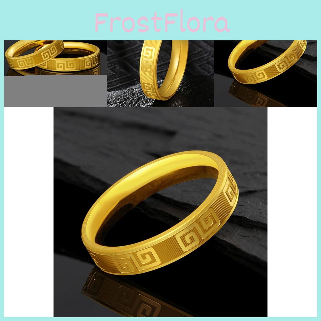 Timeless Vietnamese Sand Gold Ring Unisex Design Classic Retro Style Ideal For Romantic Gifts
