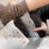 Polka Dot Wool Socks for Women In Autumn and Winter, Thickened Retro Mid-calf Pile Socks with Polka Dots