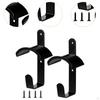 2 Pieces Horse Bridle Hooks Stall Black Wall Mounted Equestrian Equipment