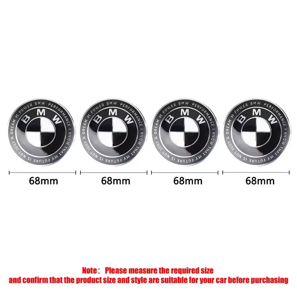 4Pcs 56/68mm Car Wheel Center Hub Cap For BMW MIni Logo E46 E36 E34 F10 E90 F30 E60 F30 E53 E30 E92 E87 X1 X2 X3 X4 Accessories