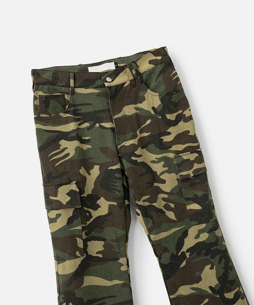 VASTIC Bootcut Camo Cargo Pants_Beige