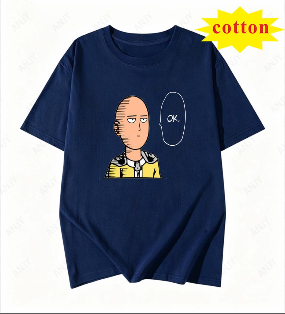 One Punch Superunisex Character Commemorative Tshirt Classic Japanese Hot Blooded Anime Male Female Same Cotton Short Sleeve