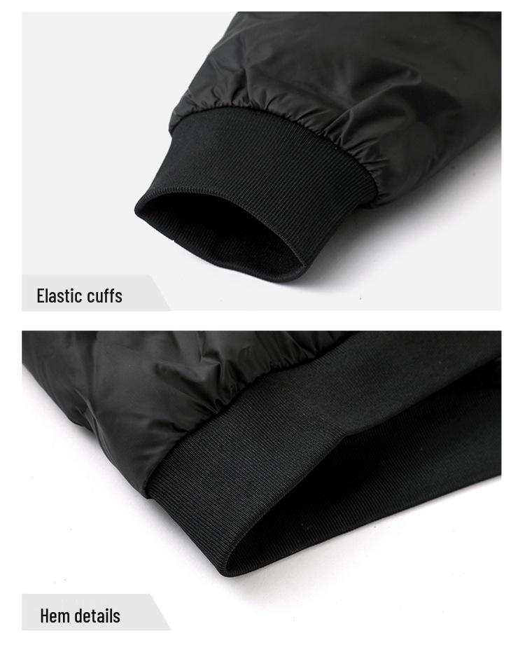 Men's 2025 European-Style Winter Jacket - Warm, Thick, Versatile Short Cotton with Fur Collar