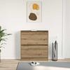Shoe Cabinet Smoked Oak 80 x 21 x 87.5 cm Engineered Wood