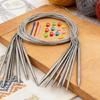 Stainless Steel Knitting Needle 100cm Long With Stitching Markers Great For Handcraft