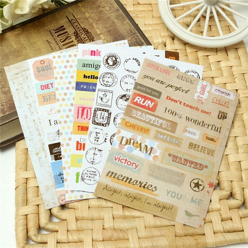 Buy 6pcs/Lot Retro DIY Calendar Paper Sticker for Scrapbooking Diary ...
