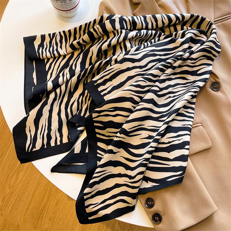 90*90cm Luxury Brand Silk Square Scarf Hijab Women Bandana Soft Scarves Neckerchief Ladies Hair Shawl Wrap Headband