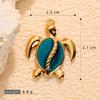 Stainless Steel Starfish & Sea Turtle Shell Pendant Earrings for Women