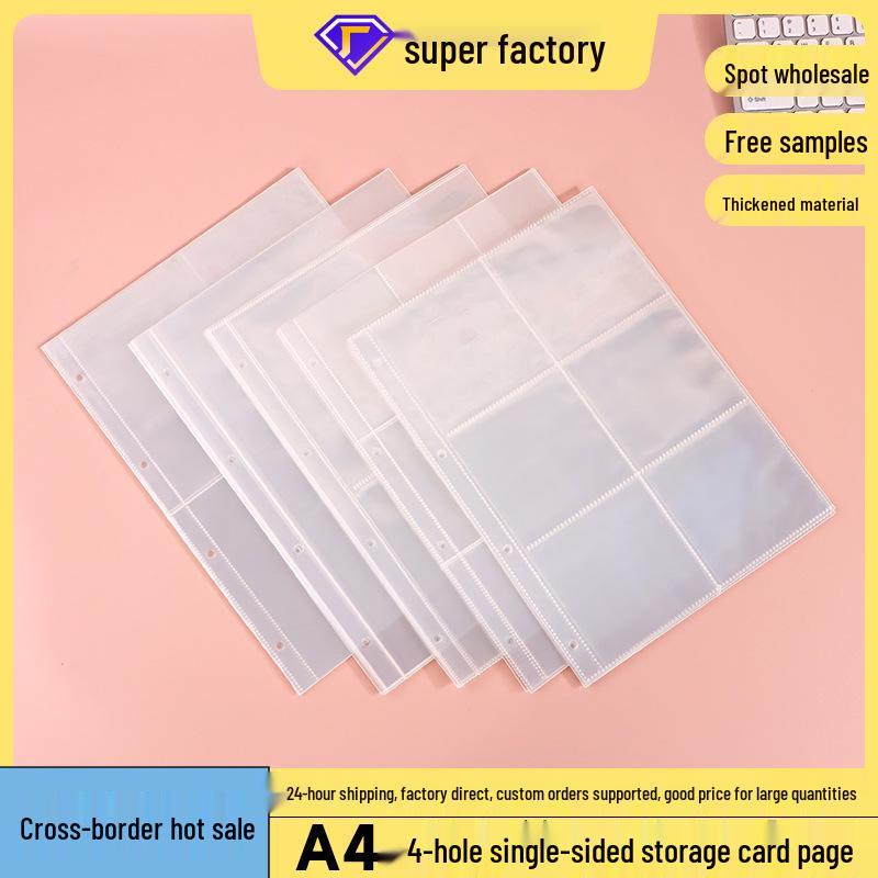 Transparent PP Card Album Refill Pages - 1, 2, 4, 6, 9 Grid Options