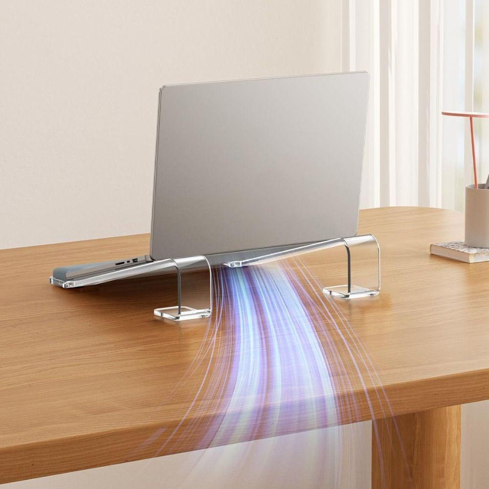 Professional Acrylic Laptop Stand with Wrist Support Transparent Laptop Riser Non-slip Portable Tablet Stand For Typing/Reading