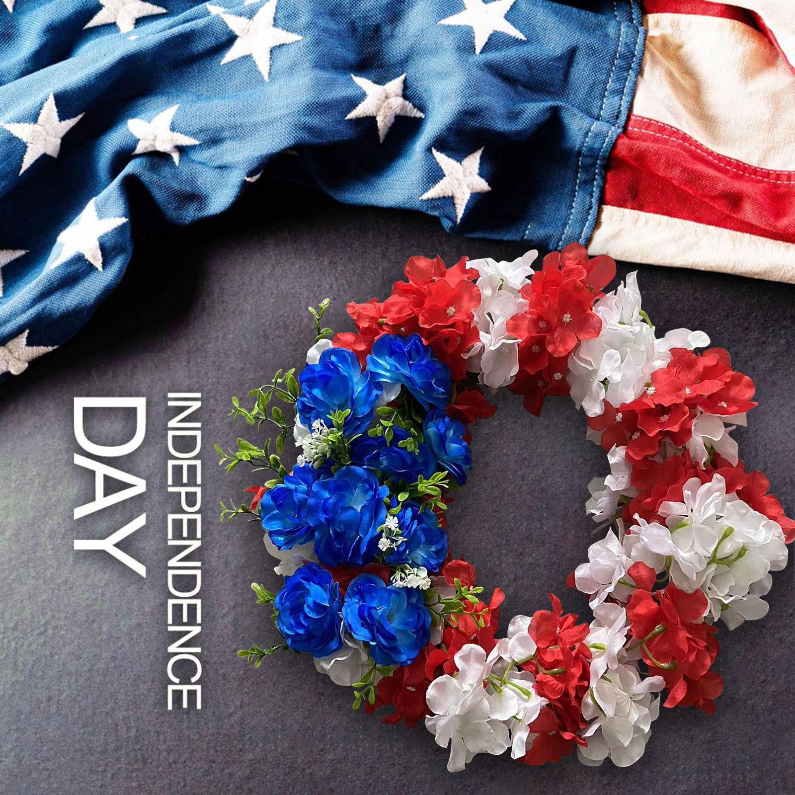 

4TH of July Wreath Patriotic Independence Day for Window Outside